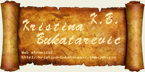 Kristina Bukatarević vizit kartica